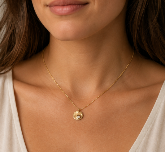 Asteria Gold and Diamond Pendant