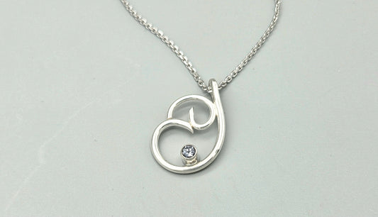 FreeForm Pendant with Natural Spinel