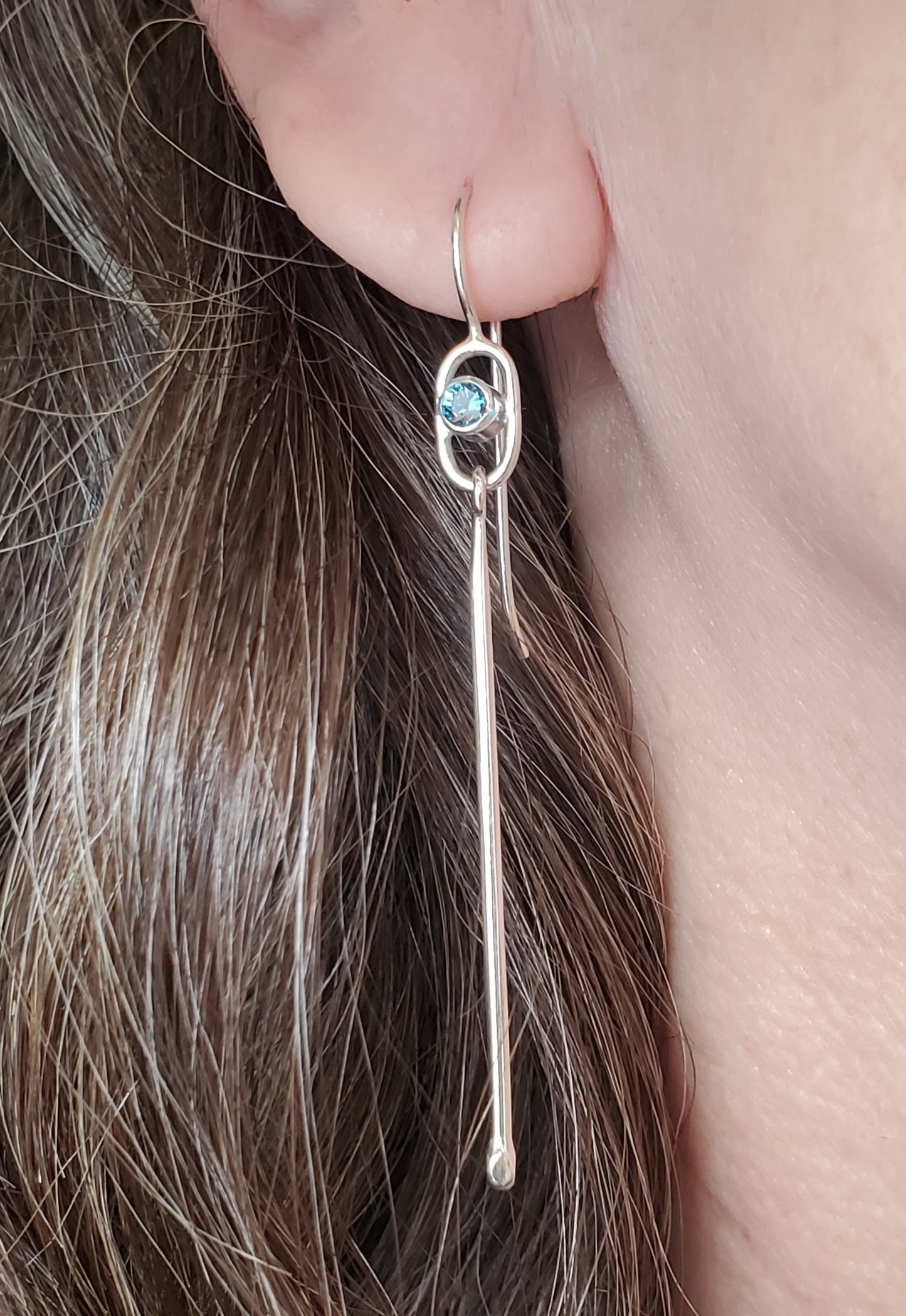 To The Point Earrings - London Blue Topaz