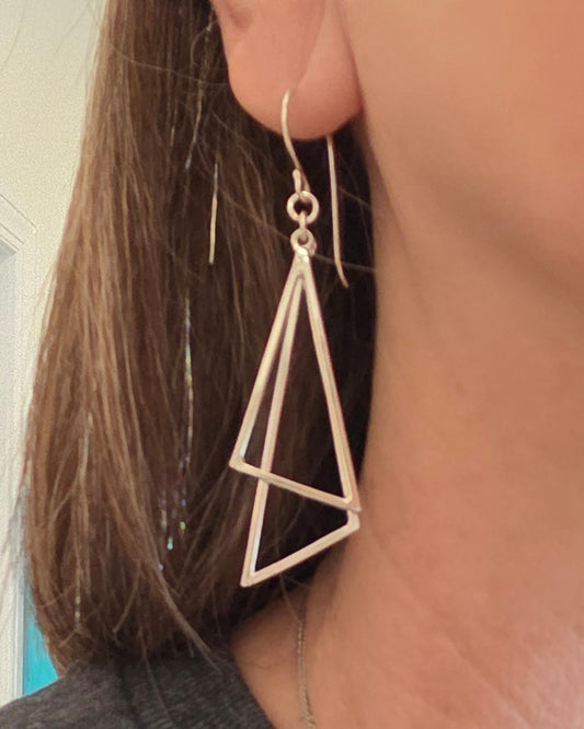 Double Angle Dangle Earrings