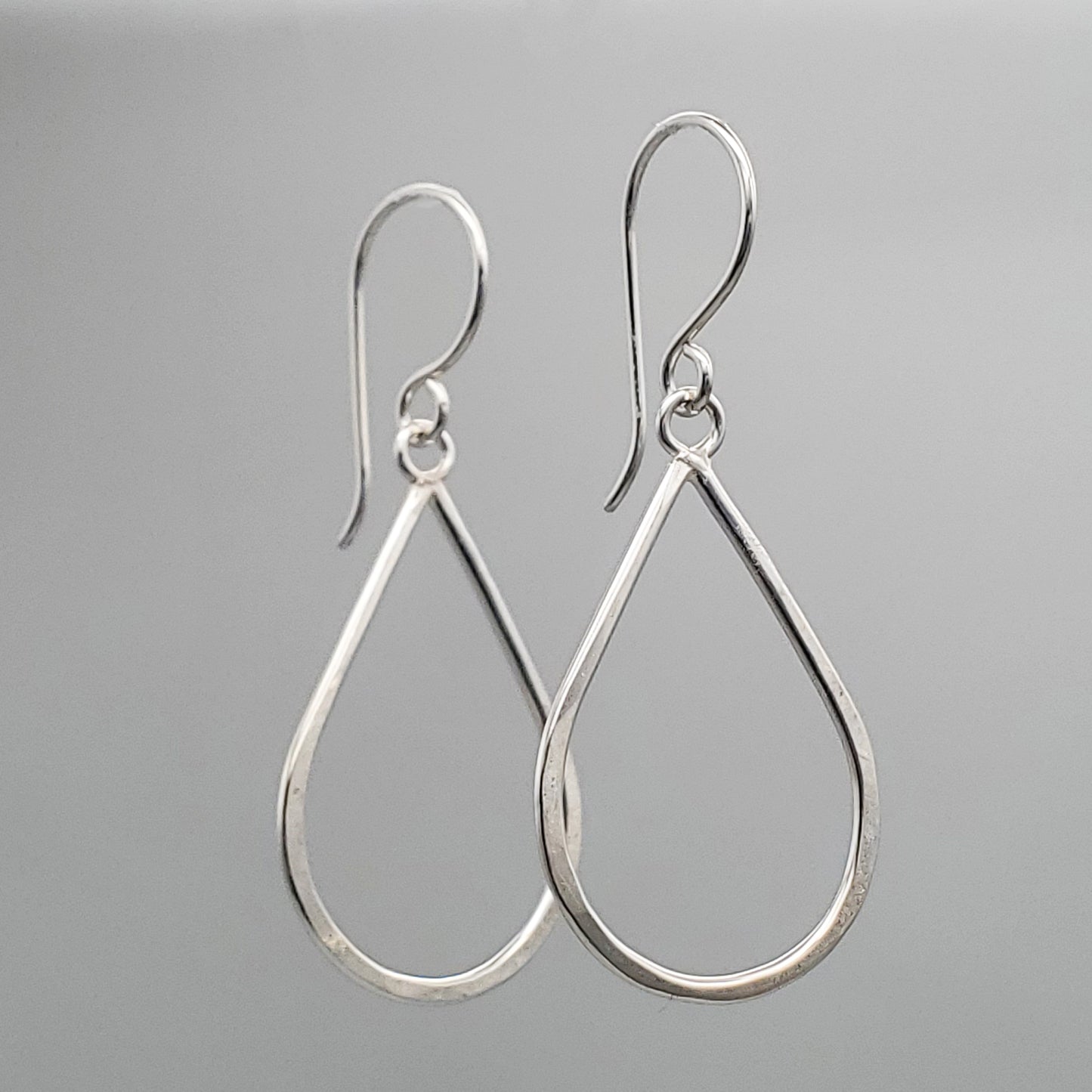 Bottom Hammered Teardrop Earrings