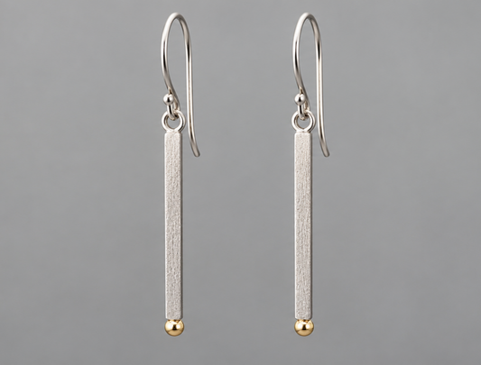 Mixed Metal Gold Drop Earrings