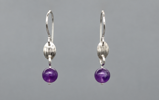 Amethyst Asteria Oval Drops
