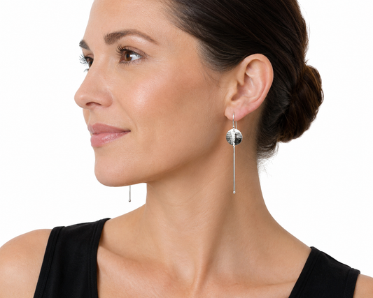 Asteria Silver on Silver Earrings