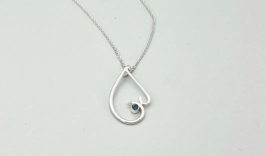 Freeform Pendant with London Blue Topaz