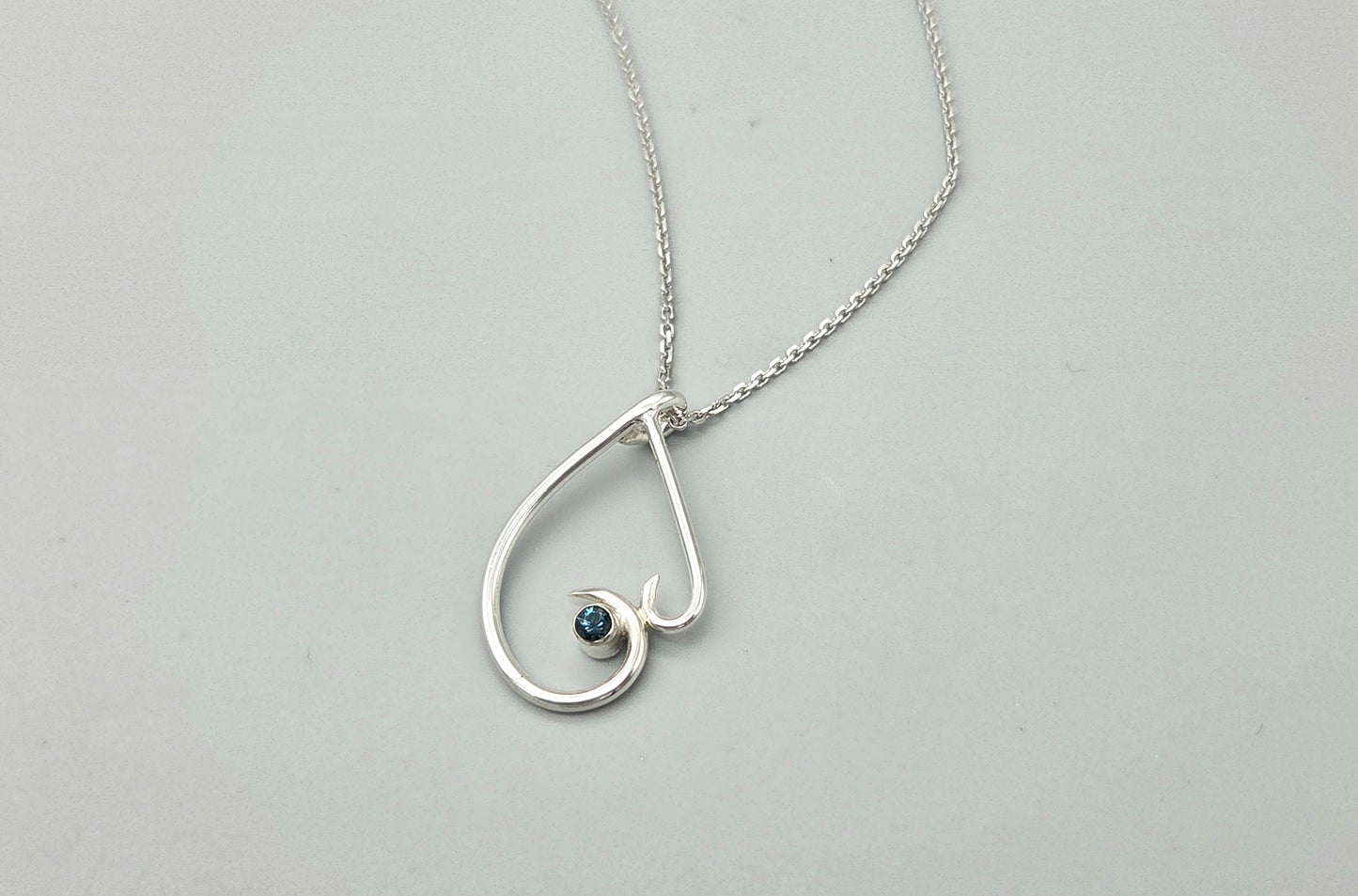Freeform Pendant with London Blue Topaz