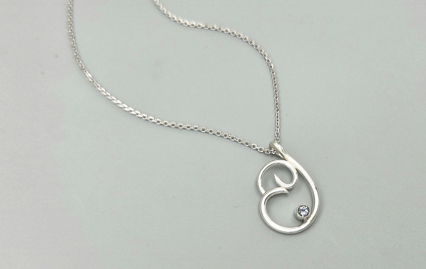 FreeForm Pendant with Natural Spinel