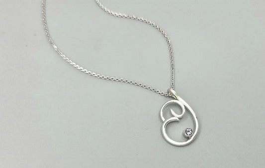 FreeForm Pendant with Natural Spinel