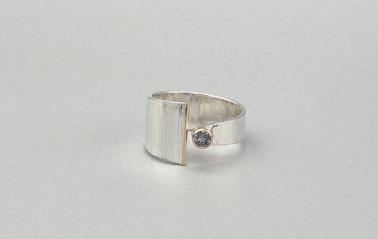 Wrap Ring, Mixed Metal, Natural Spinel