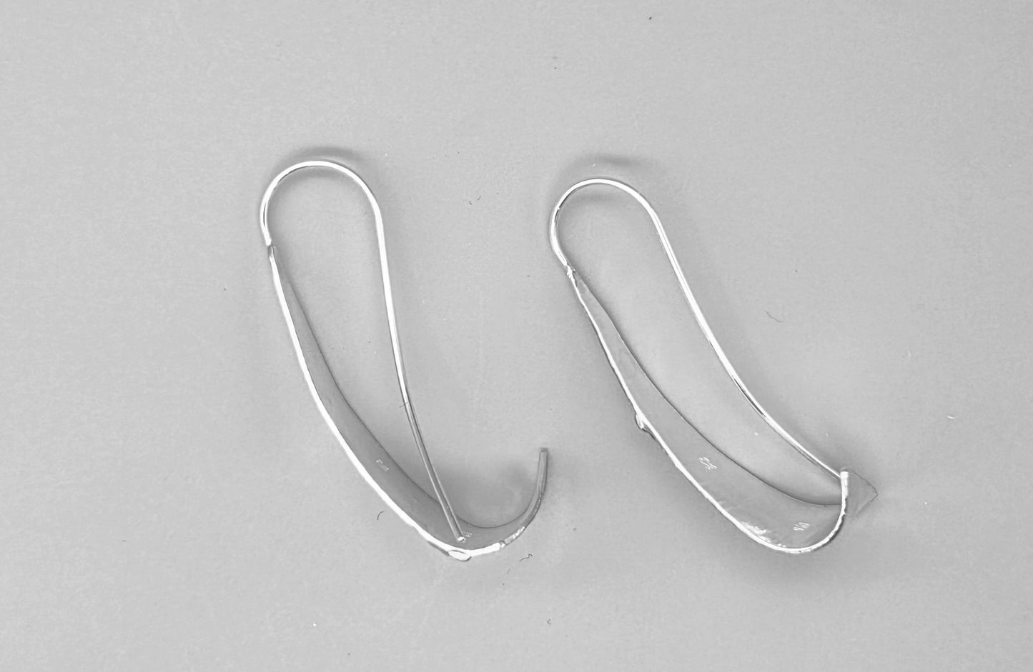 Silver and Gold textured Flips Earrings - Medium