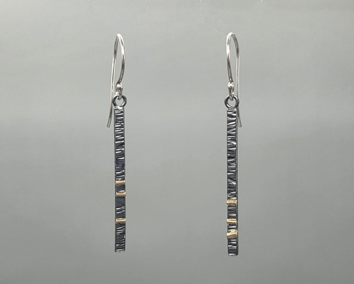 Mixed Metal Golden Path Earrings