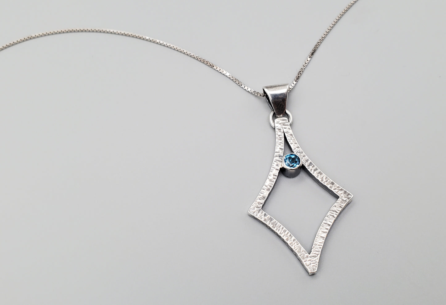 Mythology Pendant with Swiss Blue Topaz