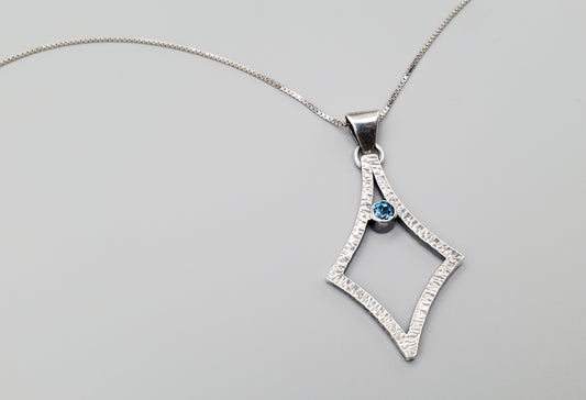 Mythology Pendant with Swiss Blue Topaz