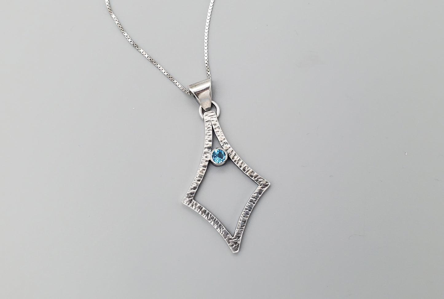 Mythology Pendant with Swiss Blue Topaz