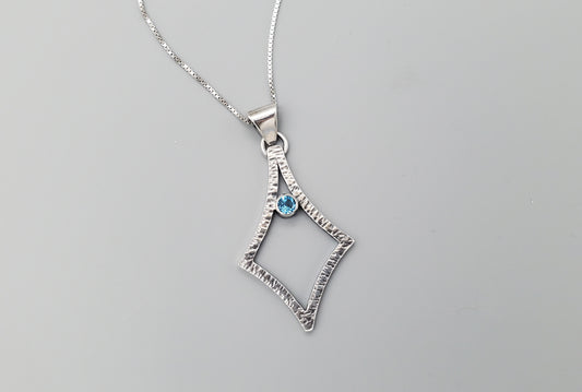 Mythology Pendant with Swiss Blue Topaz