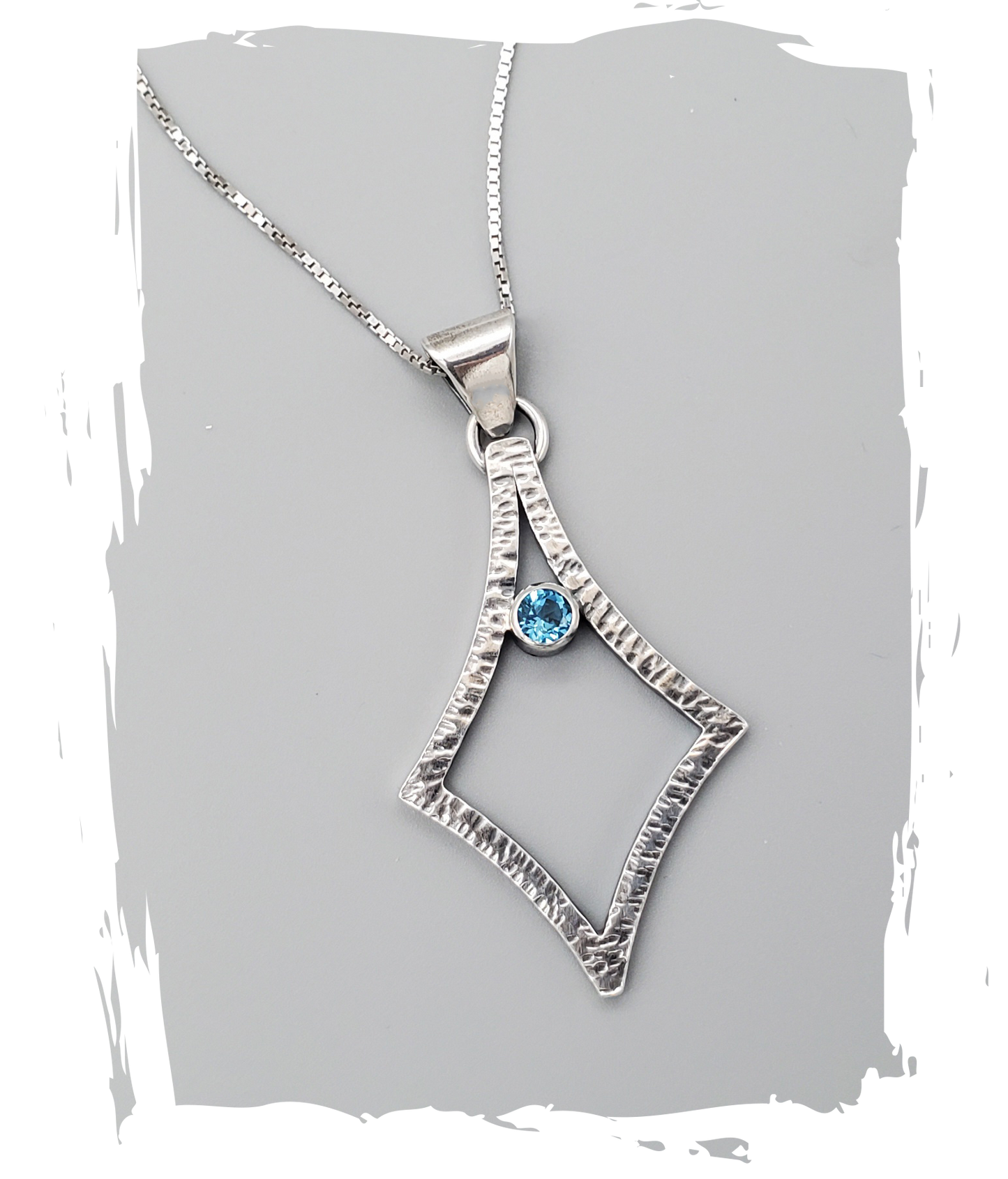 Mythology Pendant with Swiss Blue Topaz