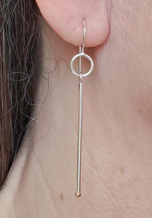 On Point Mixed Metal Earrings