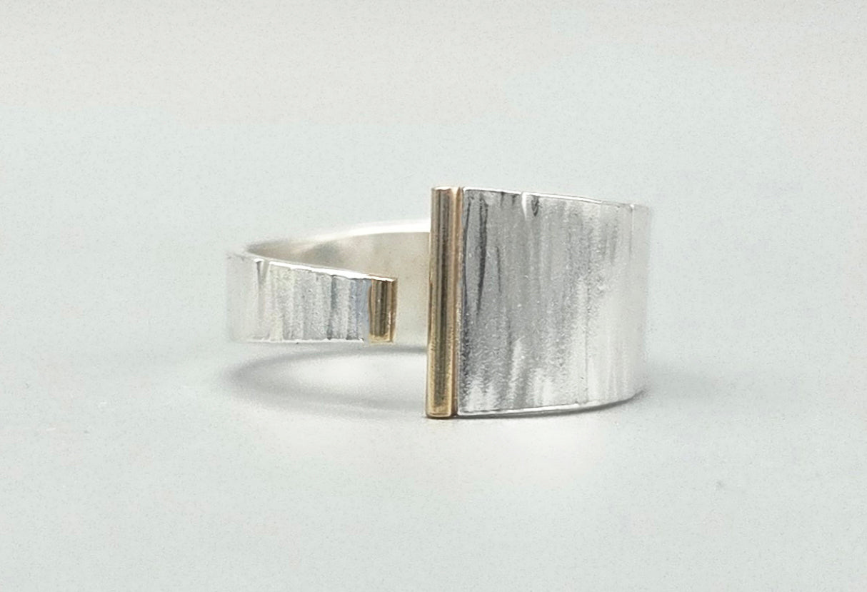 Double Gold Sided Open Band Ring