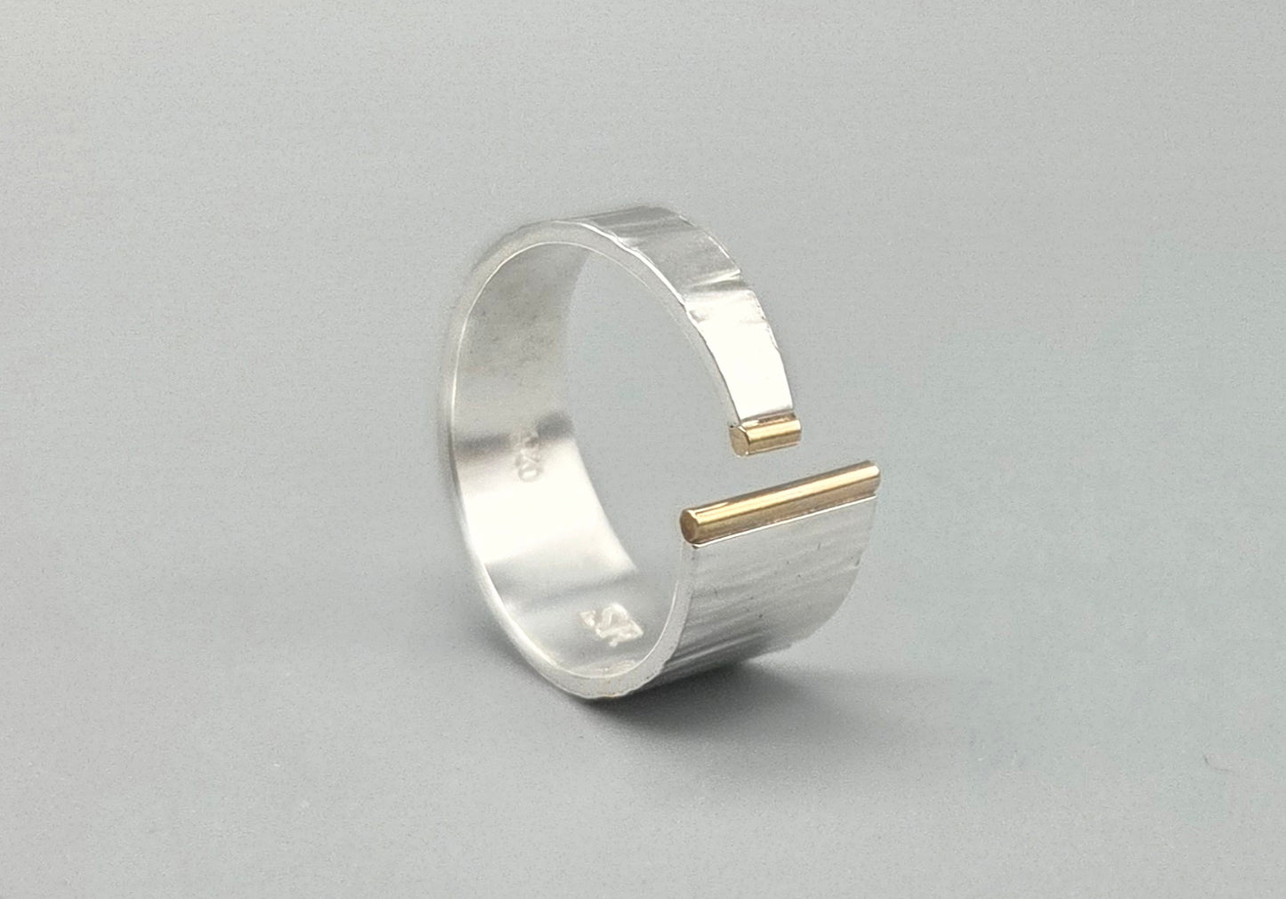Double Gold Sided Open Band Ring