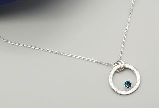 Sunburst London Blue Topaz Pendant