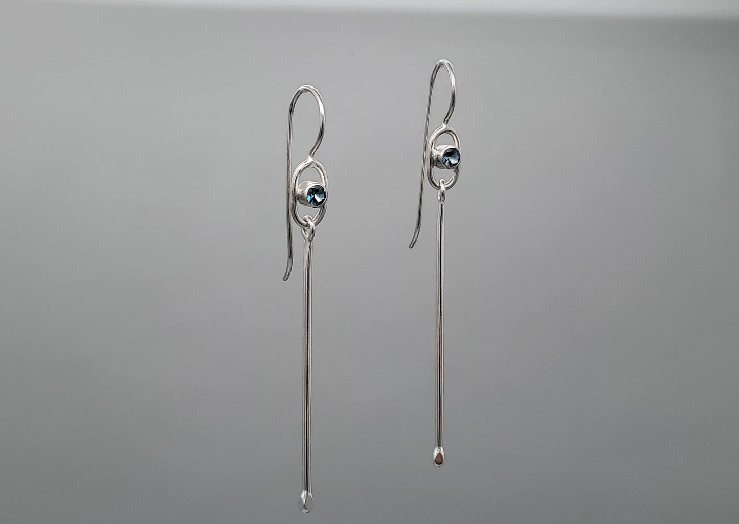To The Point Earrings - London Blue Topaz