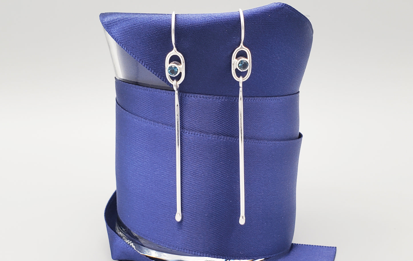 To The Point Earrings - London Blue Topaz