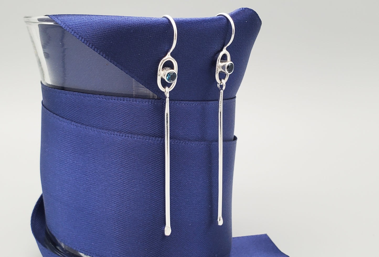 To The Point Earrings - London Blue Topaz