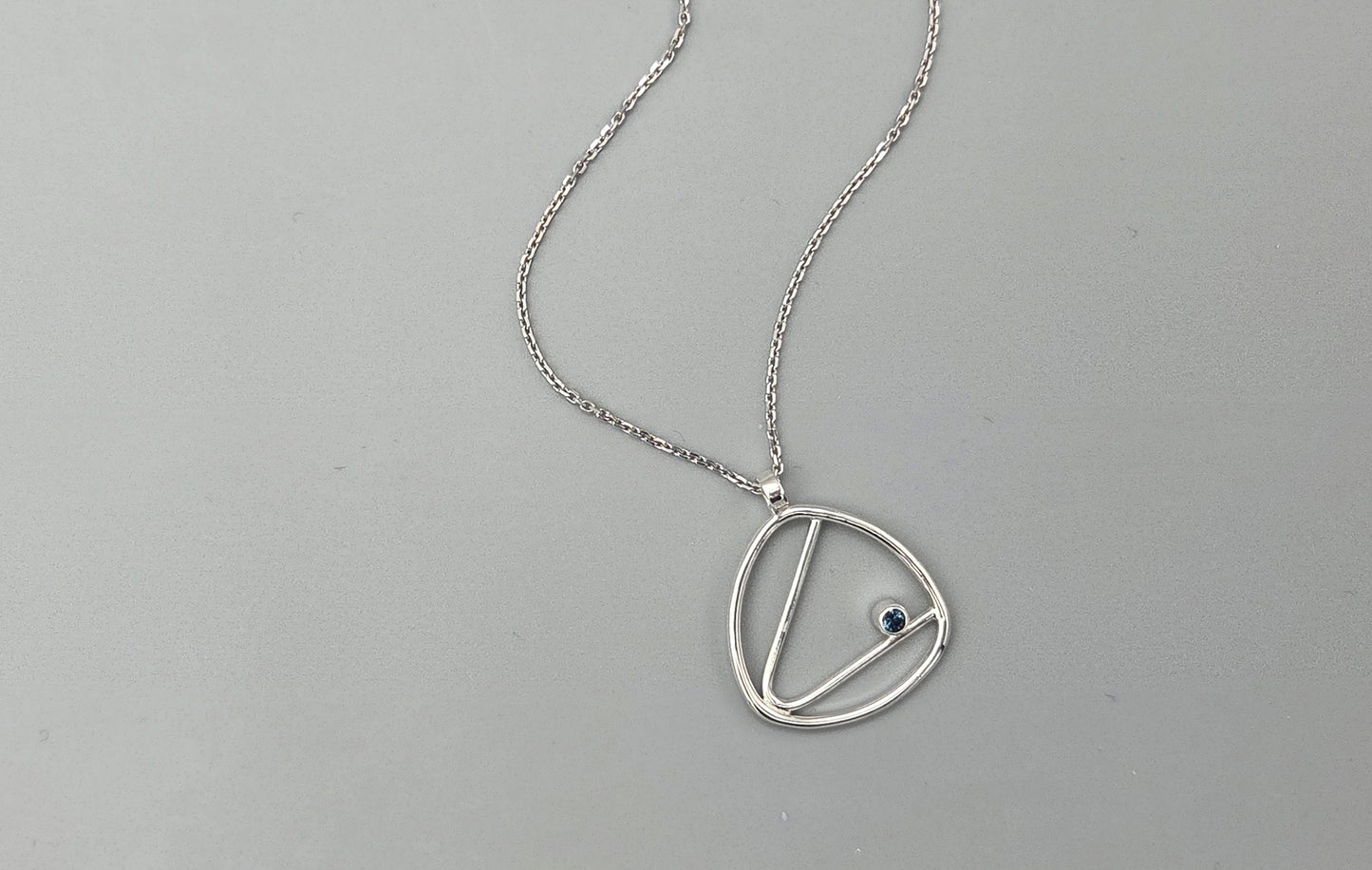 Trillion Angle London Blue Topaz Pendant