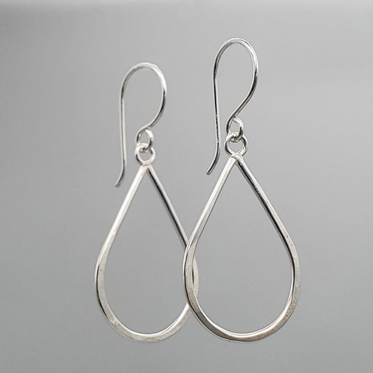Bottom Hammered Teardrop Earrings