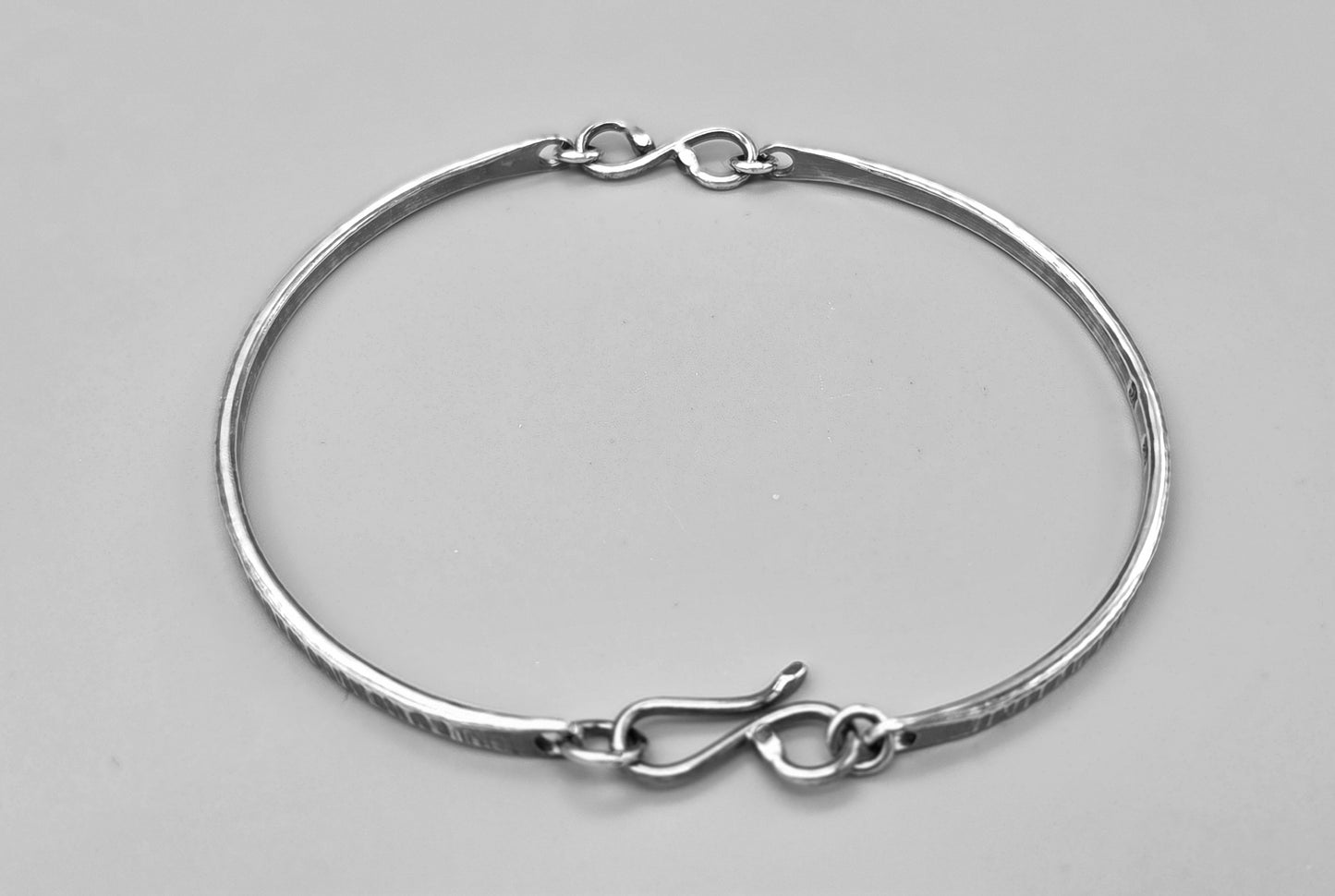 Modified Bangle with S Clasp - Oxidized