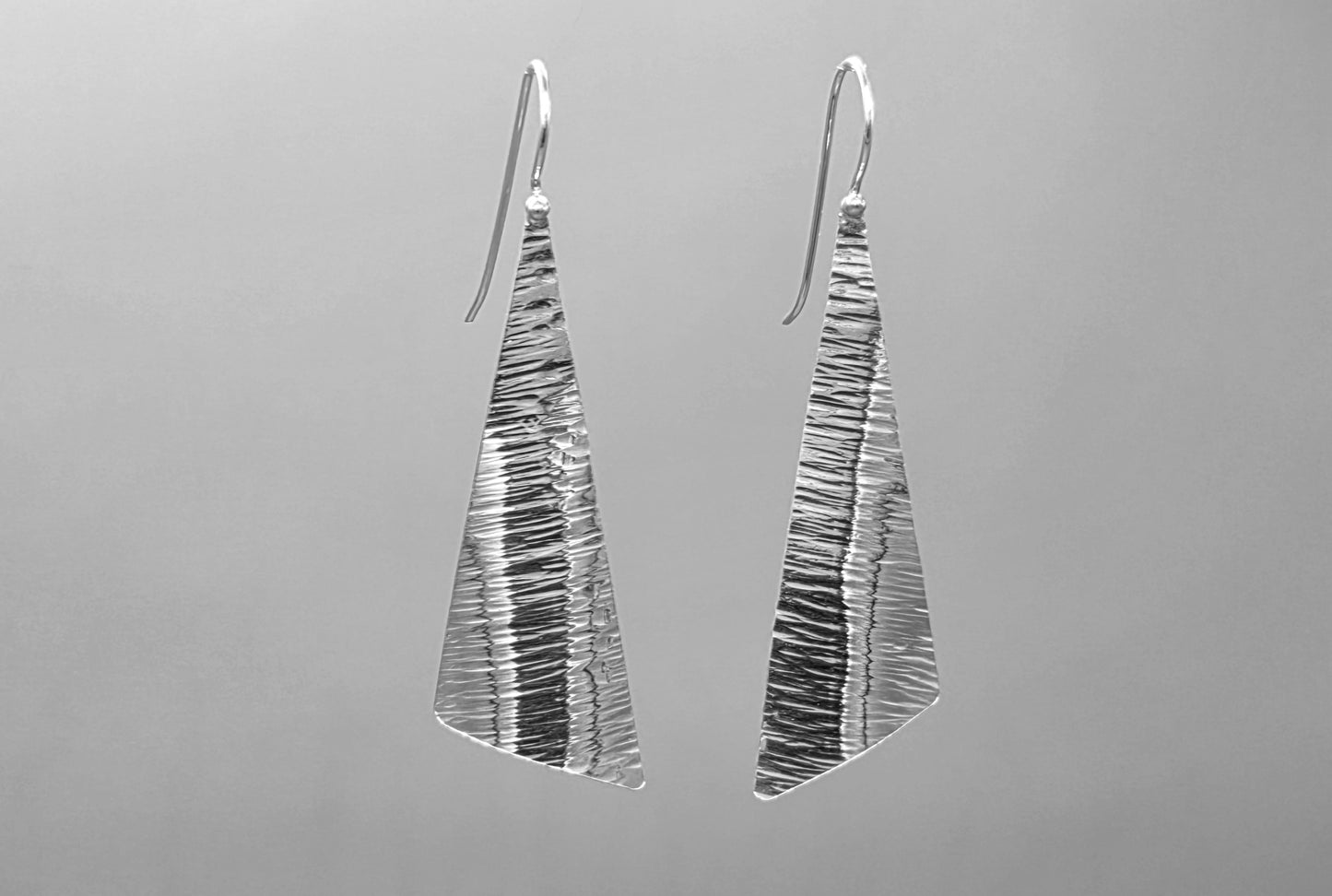 Angle Textured attached Earwire Earrings
