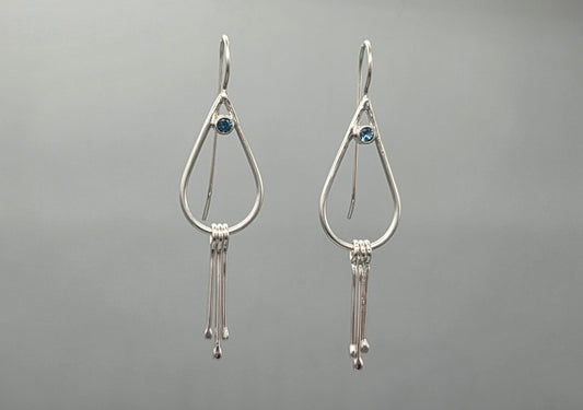 Teardrop Fringe with London Blue Topaz
